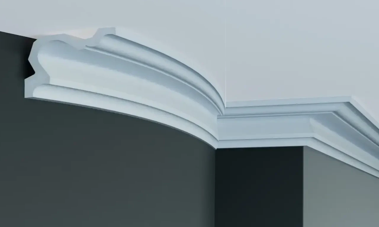 Стельовий гнучкий плінтус Gaudi P2056F (6,8х10)см, довжина 2м