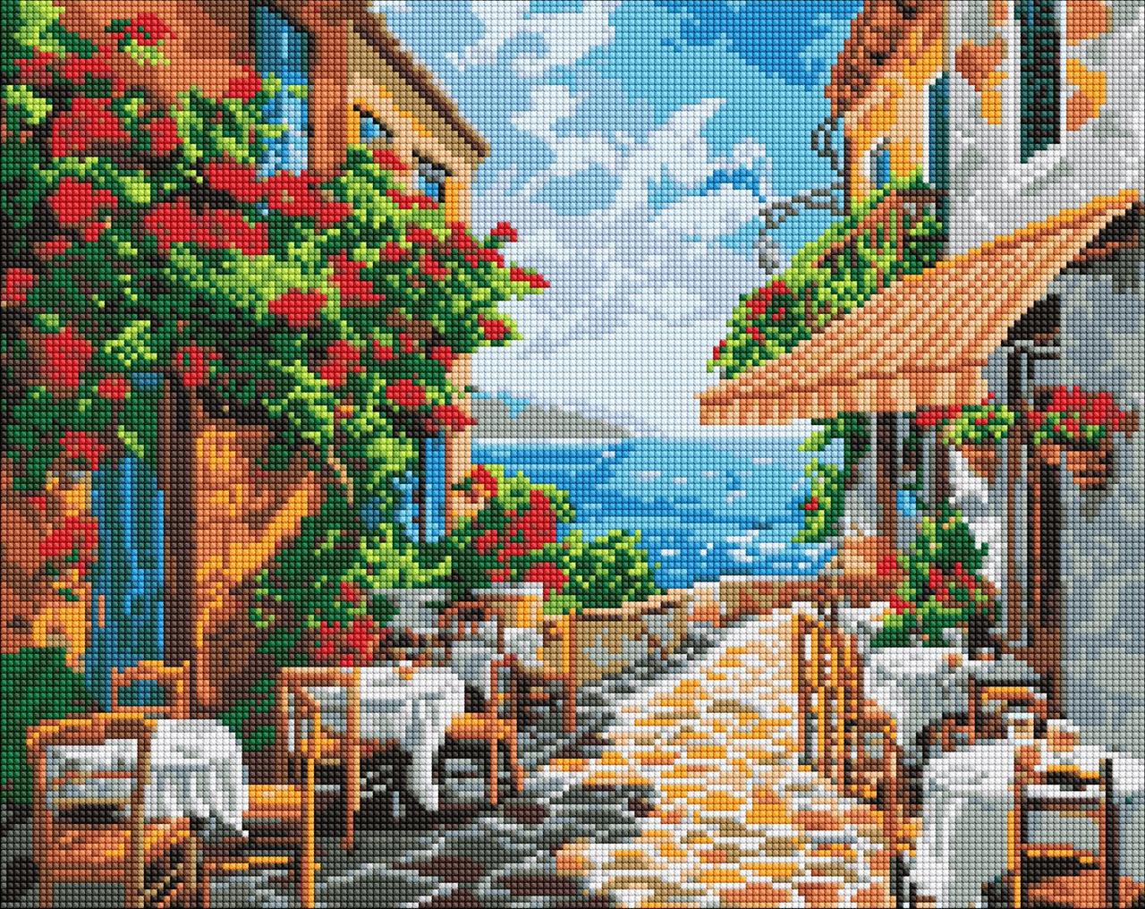 Алмазна мозаїка "Тихий куточок" 40*50 см, термопакет, ТМ Ідейка, Україна