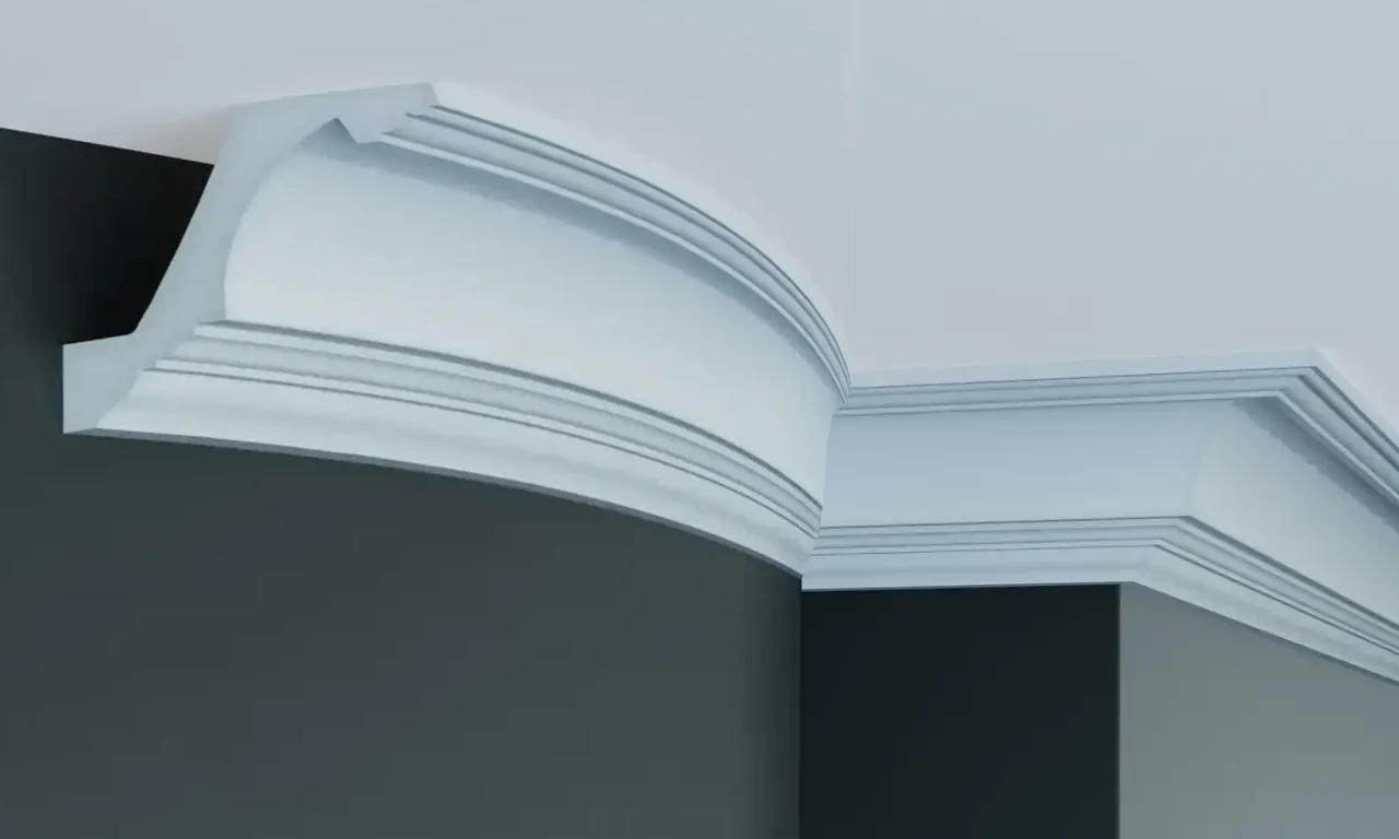 Стельовий гнучкий плінтус Gaudi P2032F (11х9)см, довжина 2м