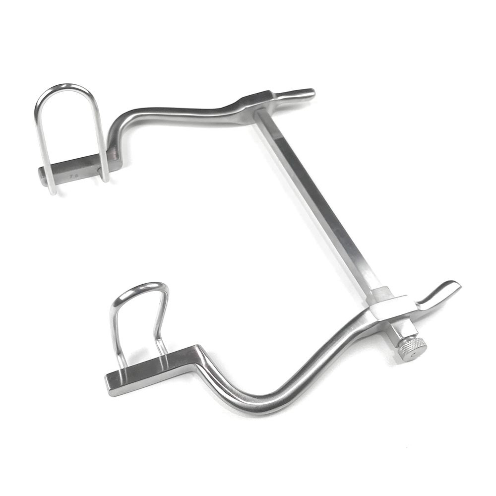 Черевний ранорозширювач двостулковий рейковий по Gosset, розведення дзеркал 140 мм, бічні дзеркала 35 х 6 мм, фото 1