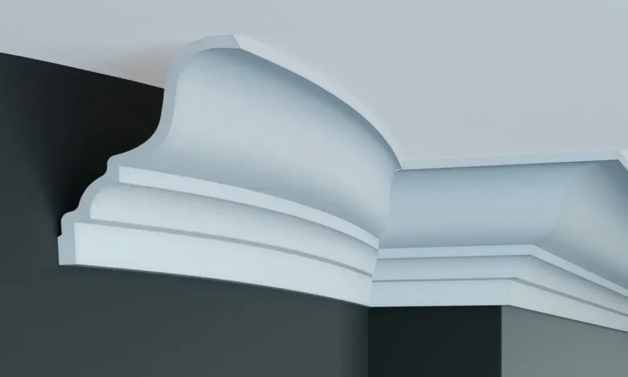 Стельовий гнучкий плінтус Gaudi P2011F (14х13,7)см, довжина 2м