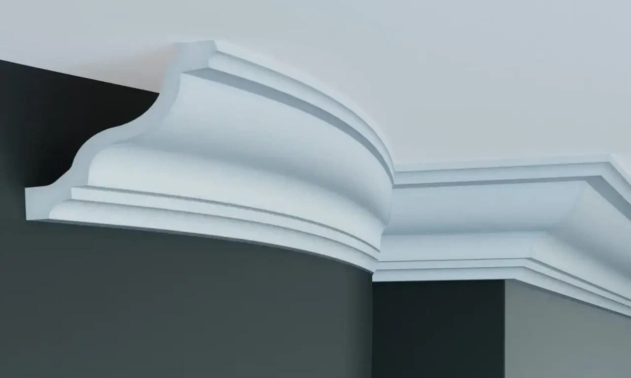 Стельовий гнучкий плінтус Gaudi P2006F (13х10,4)см, довжина 2м, фото 1