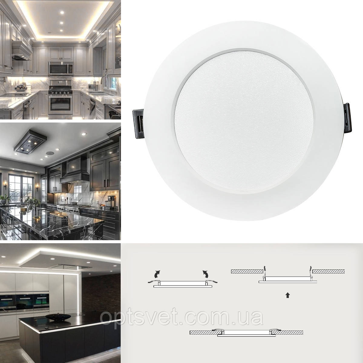 Світильник світлодіодний Biom DPL-R7-5 7 Вт круглий 5000 K, фото 1