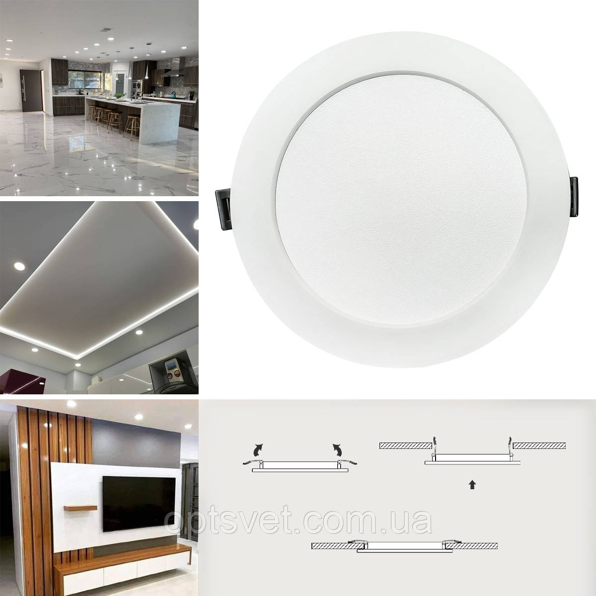 Світильник світлодіодний Biom DPL-R12-5 12 Вт круглий 5000 K, фото 1