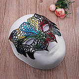 Святкова маска на зав`язках one size мультиколор, фото 2