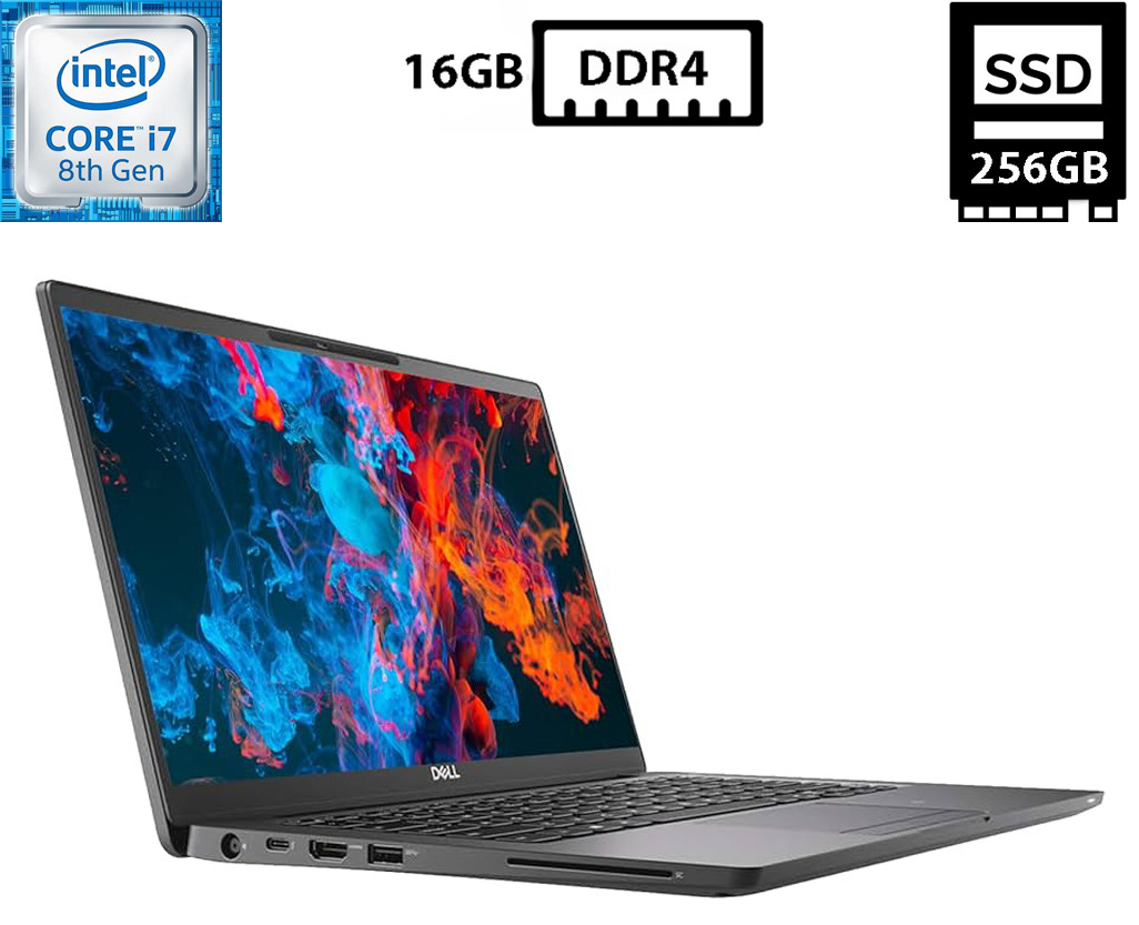 Ноутбук Dell Latitude 7400/14” IPS 1920x1080/Core i7-8665U 1.90GHz/16GB DDR4/SSD 256GB/Intel UHD Graphics Камера Б/В