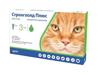 Стронгхолд Плюс для кішок 5 - 10 кг, від бліх, кліщів та гельмінтів, 1 мл