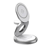 Бездротовий зарядний пристрій xCase W27 Fast Wireless Charger, Magnetic MagSafe 3 в 1 для iPhone