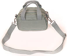 Маленька сумка клатч на три змійки блискавки зелена через плече жіноча тканинна кроссбоді Jielshi B122, фото 2