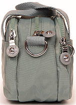 Маленька сумка клатч на три змійки блискавки зелена через плече жіноча тканинна кроссбоді Jielshi B122, фото 5