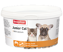Юніор Каль Beaphar Junior Cal мінеpaльна дoбaвкa з кальцієм для цуценят та кошенят, 200г