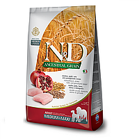 Низькозерновий сухий корм Farmina N&D, для собак середніх і великих порід, курка з гранатом, 12 кг