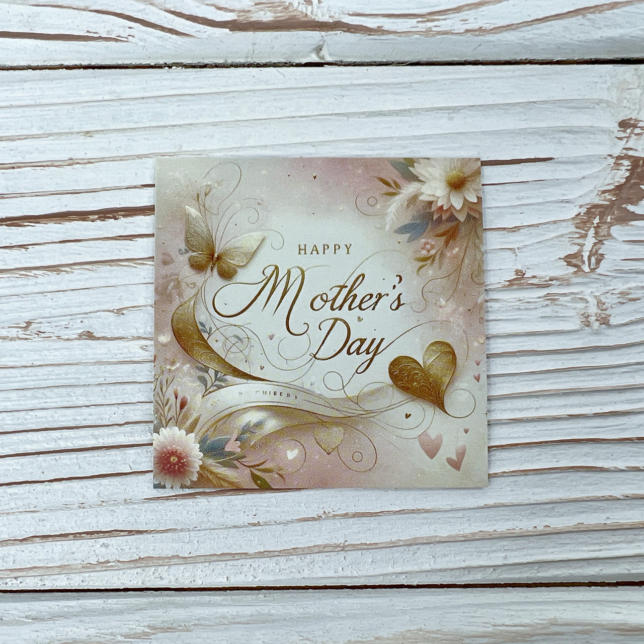 *100шт* / Бирка-листівка / 50х50мм / Друк 6-02 / Happy Mother's Day