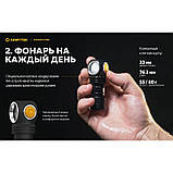 Ліхтар ARMYTEK WIZARD C1 PRO (930LM, 900mAh, 4000K Samsung LH351D Warm, Magnet usb, IP68, 18350, Магніт, Кліпса), фото 6
