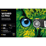 Ліхтар ARMYTEK WIZARD C1 PRO (930LM, 900mAh, 4000K Samsung LH351D Warm, Magnet usb, IP68, 18350, Магніт, Кліпса), фото 9