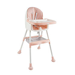 Стільчик для годування Toti Т-16072 (1) сталева конструкція, матеріал тканини PU, знімний столик, кошик, 4 колеса, в коробці