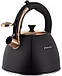 Чайник Kamille Whistling Kettle Black&Rose 3л з нержавіючої сталі зі свистком, фото 3