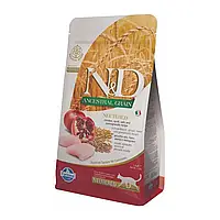 Низькозерновий сухий корм Farmina N&D, для стерилізованих дорослих кішок, курка з гранатом, 1.5 кг