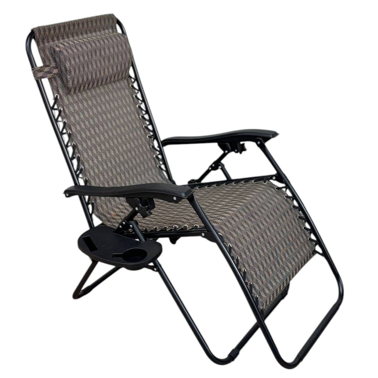 Комфортне крісло-шезлонг LEOBRO Zero Gravity Plaid (LB-ZGC-F1-PLD)