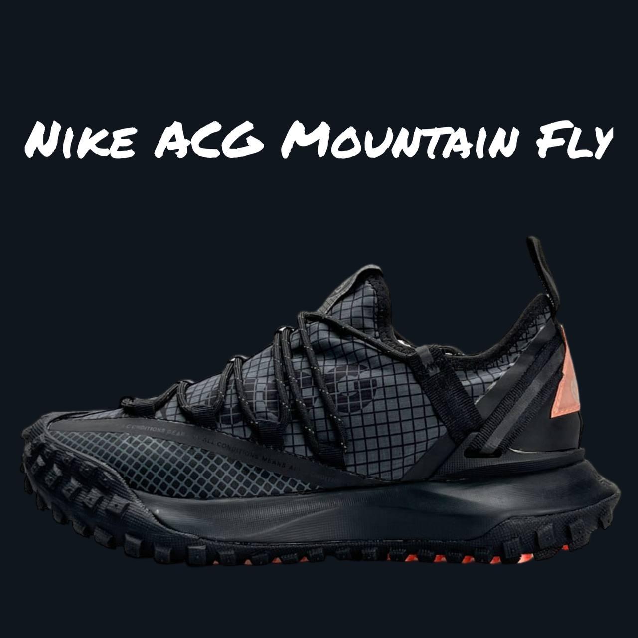 Чоловічі текстильні кросівки Nike ACG Mountain Fly Low Black, текстильні кеди Найк чорні 41