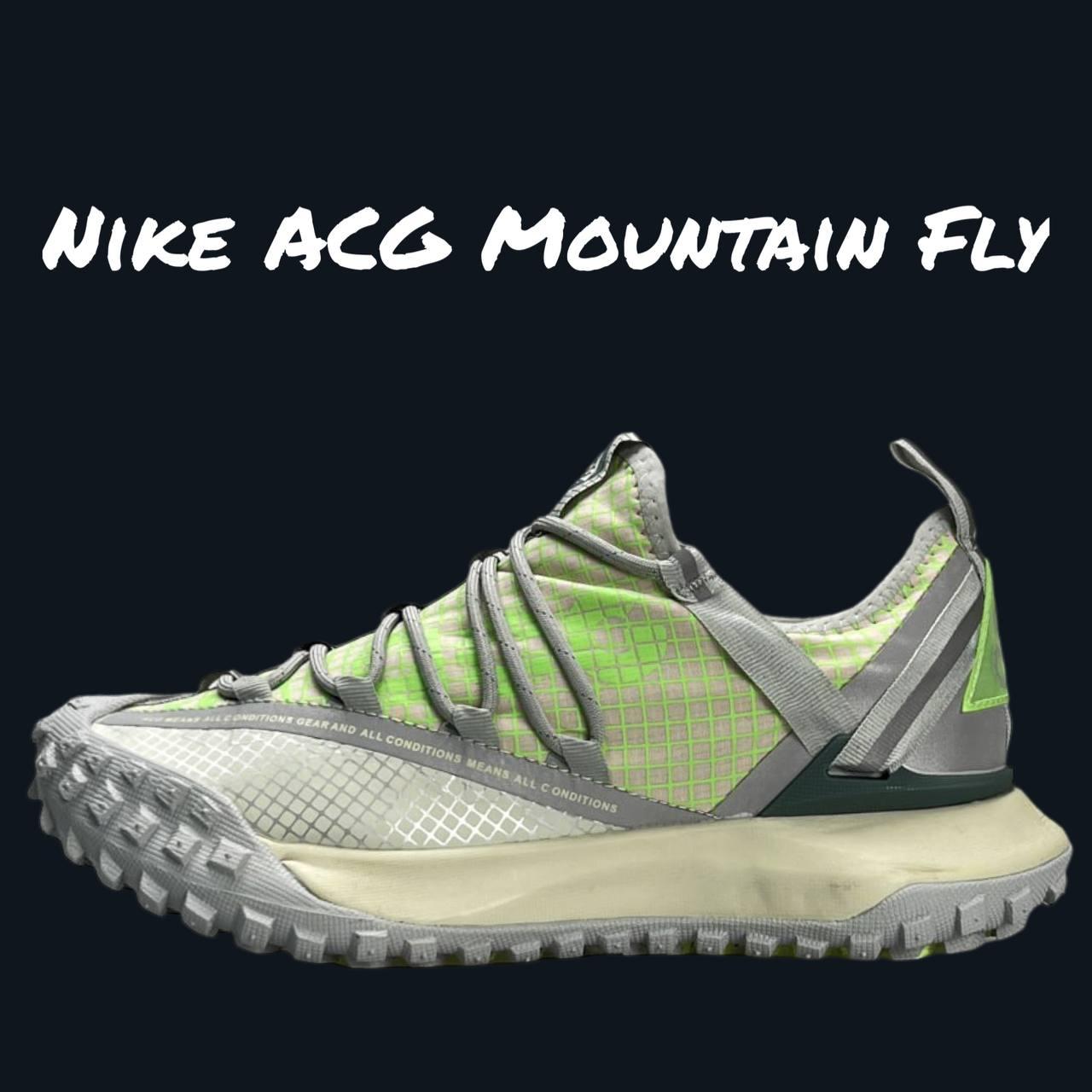Чоловічі текстильні кросівки Nike ACG Mountain Fly Low Grey Green, текстильні кеди Найк сірі 41