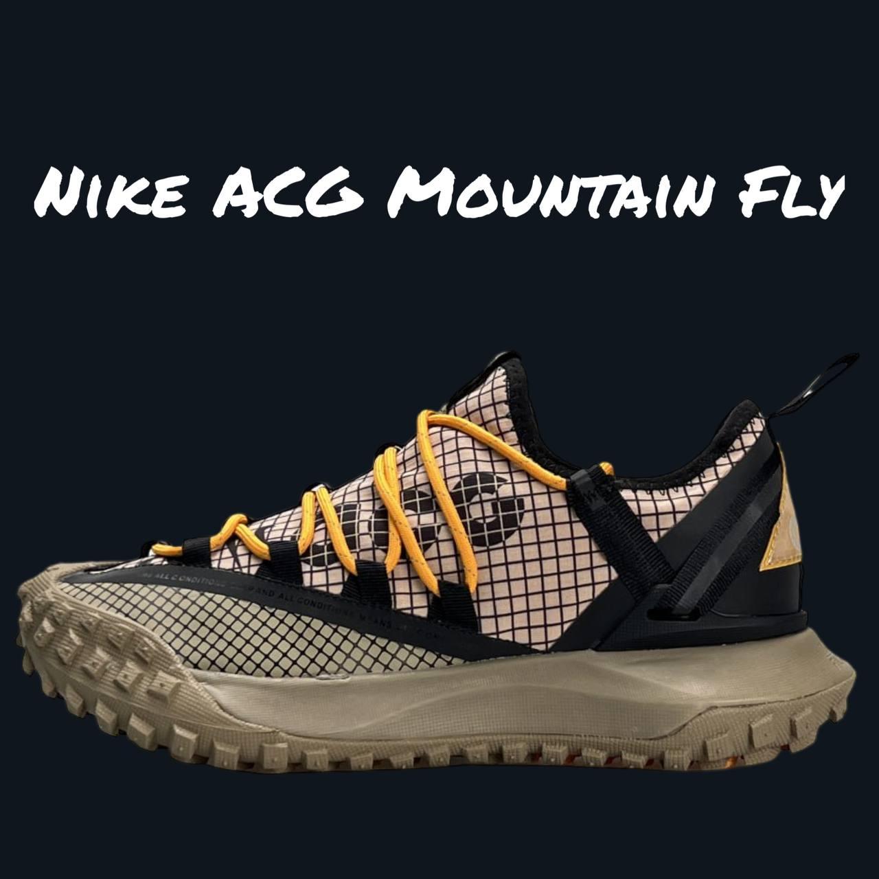 Чоловічі текстильні кросівки Nike ACG Mountain Fly Low Beige Black, кеди текстиль Найк бежеві 41