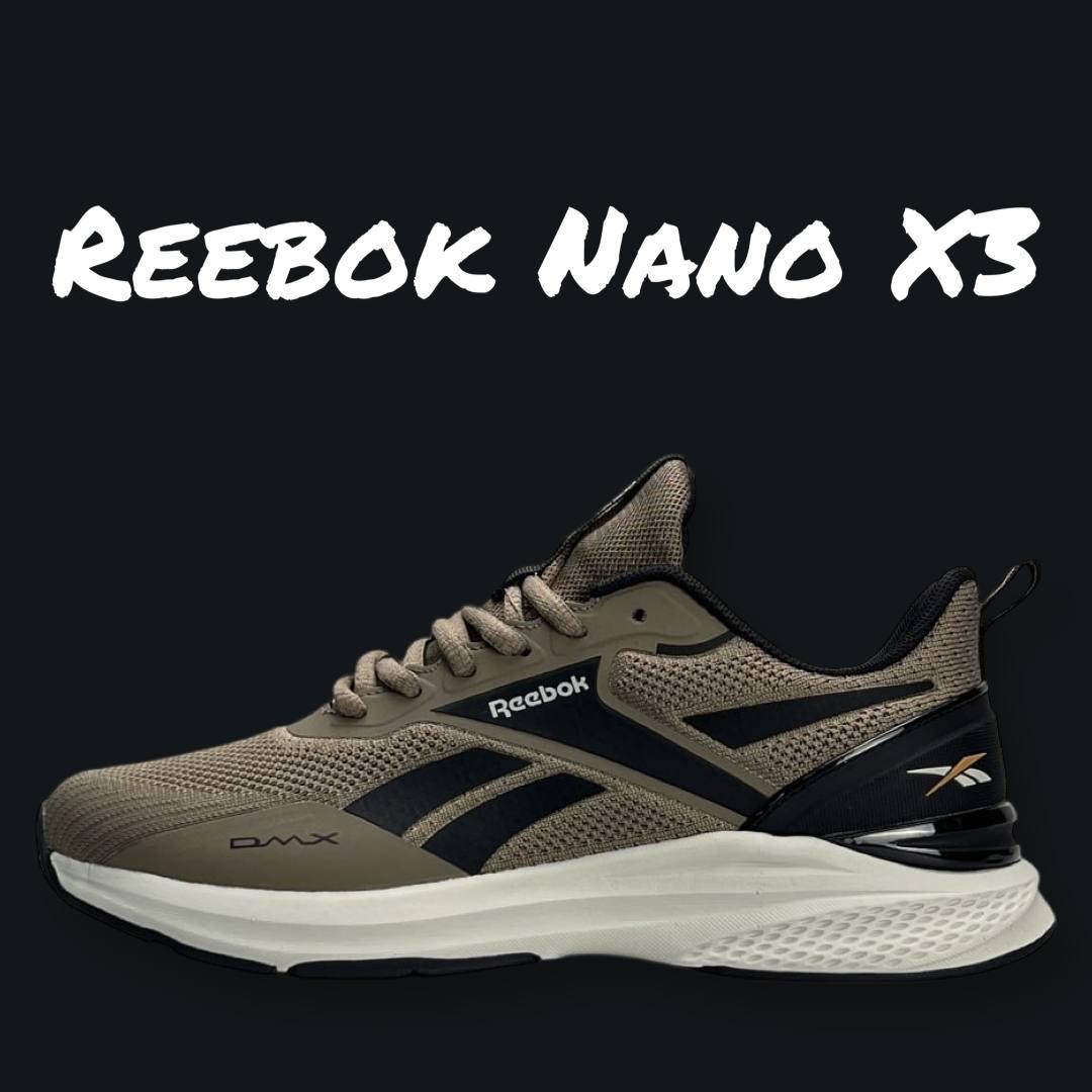 Чоловічі текстильні кросівки Reebok Nano X3 Coyote Brown, кеди Рибок текстиль коричневі 41