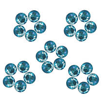 Набір Стрази з гранями, пришивні 10 мм, блакитні 25 шт.