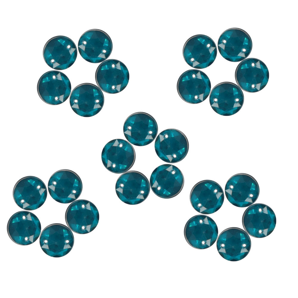 Набір Стрази з гранями, пришивні 10 мм, аквамарин 25 шт., фото 1