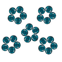 Набір Стрази з гранями, пришивні 10 мм, аквамарин 25 шт.