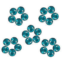 Набір Стрази з гранями, пришивні 6 мм, аквамарин 25 шт.