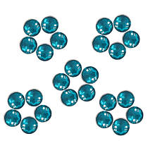 Набір Стрази з гранями, пришивні 8 мм, аквамарин 25 шт.