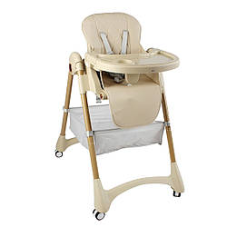 Стільчик для годування Toti Т-92115 | 8 рівнів висоти, 3 положення спинки, PU-чохол, знімний столик