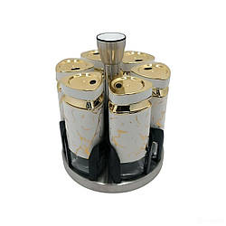 Набір баночок для спецій 6 шт 120 мл карусель для зберігання спецій HP-1332