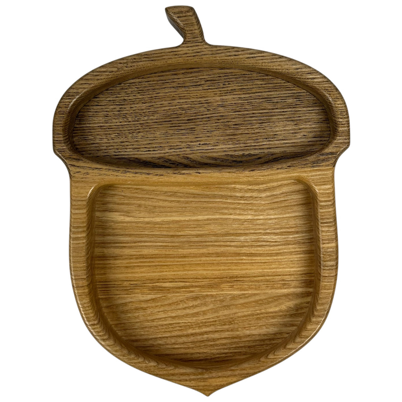 Тарілка із натурального дерева, Жолудь, фото 1