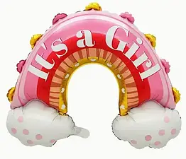 Фольгована куля Райдуга It's a Girl 78*63см