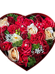 Подарунковий набір роз з мила композиція та LED підсвічуванням.