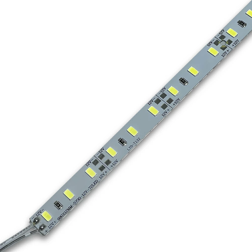 LED лінійка Biom SMD5730 (5630) 24W 12V 6500K (скотч і отвори) 1173-6500