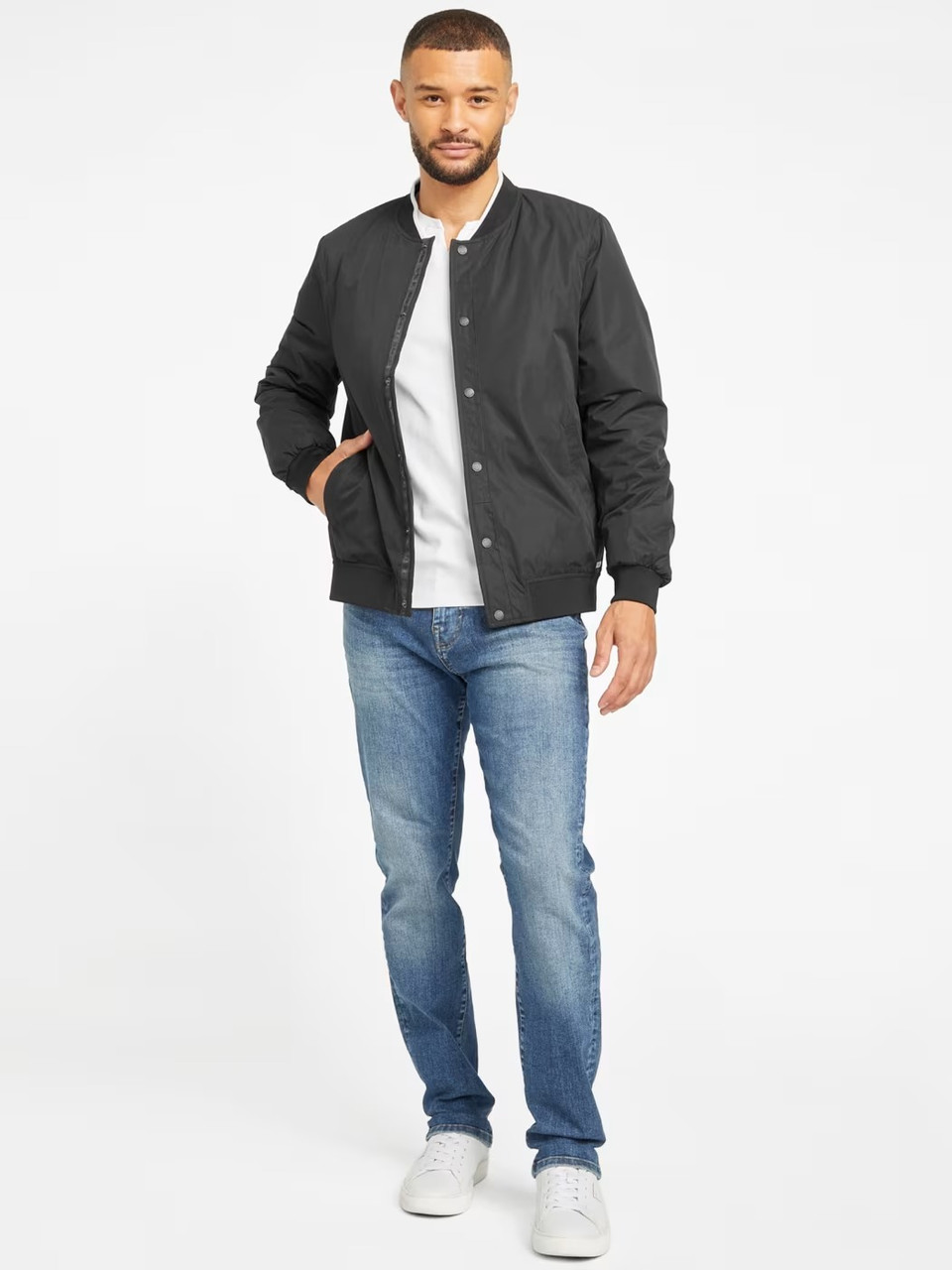 Чоловіча куртка-бомбер GUESS 1159827487 (Чорний XL), фото 1