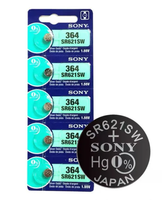 Батарейка SONY 364 SR621SW 1.55V 5 штук