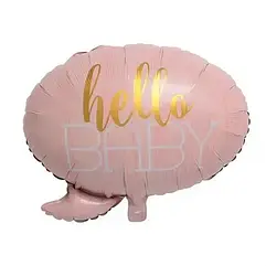 Фольгована куля Hello Baby рожева 57*52см