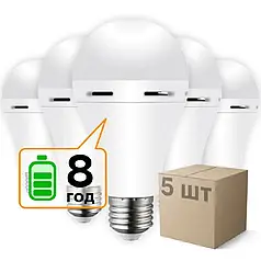 Мультипак світлодіодна акумуляторна LED лампа Євросвітло 9W E27 1200mAh 6500K CT-4229 000059327