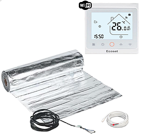 Алюмінієвий мат Mexell (1м2/150Вт) з терморегулятором Ecoset PWT 002 Wi-Fi