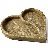 Тарілка із натурального дерева, Серце, фото 2