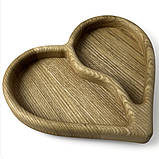 Тарілка із натурального дерева, Серце, фото 4