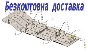 Захист двигуна Nissan Navara D22 (1997-2005) (Захист двигуна Нісан Новара) Кольчуга