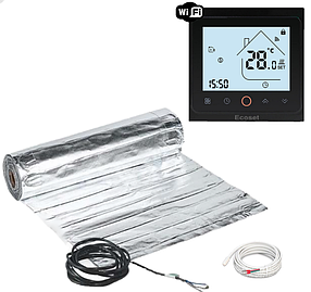 Алюмінієвий мат Mexell (2м2/300Вт) з терморегулятором Ecoset PWT 002 Wi-Fi