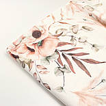 Ранфорс digital шириною 240 см "Букети з сухоцвітом" тло айворі № F-3439, фото 7