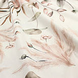 Ранфорс digital шириною 240 см "Букети з сухоцвітом" тло айворі № F-3439, фото 3