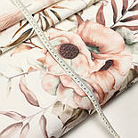 Ранфорс digital шириною 240 см "Букети з сухоцвітом" тло айворі № F-3439, фото 6